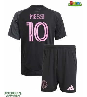 Inter Miami Lionel Messi #10 Bortaställ Barn 2025-26 Kortärmad (+ Korta byxor)